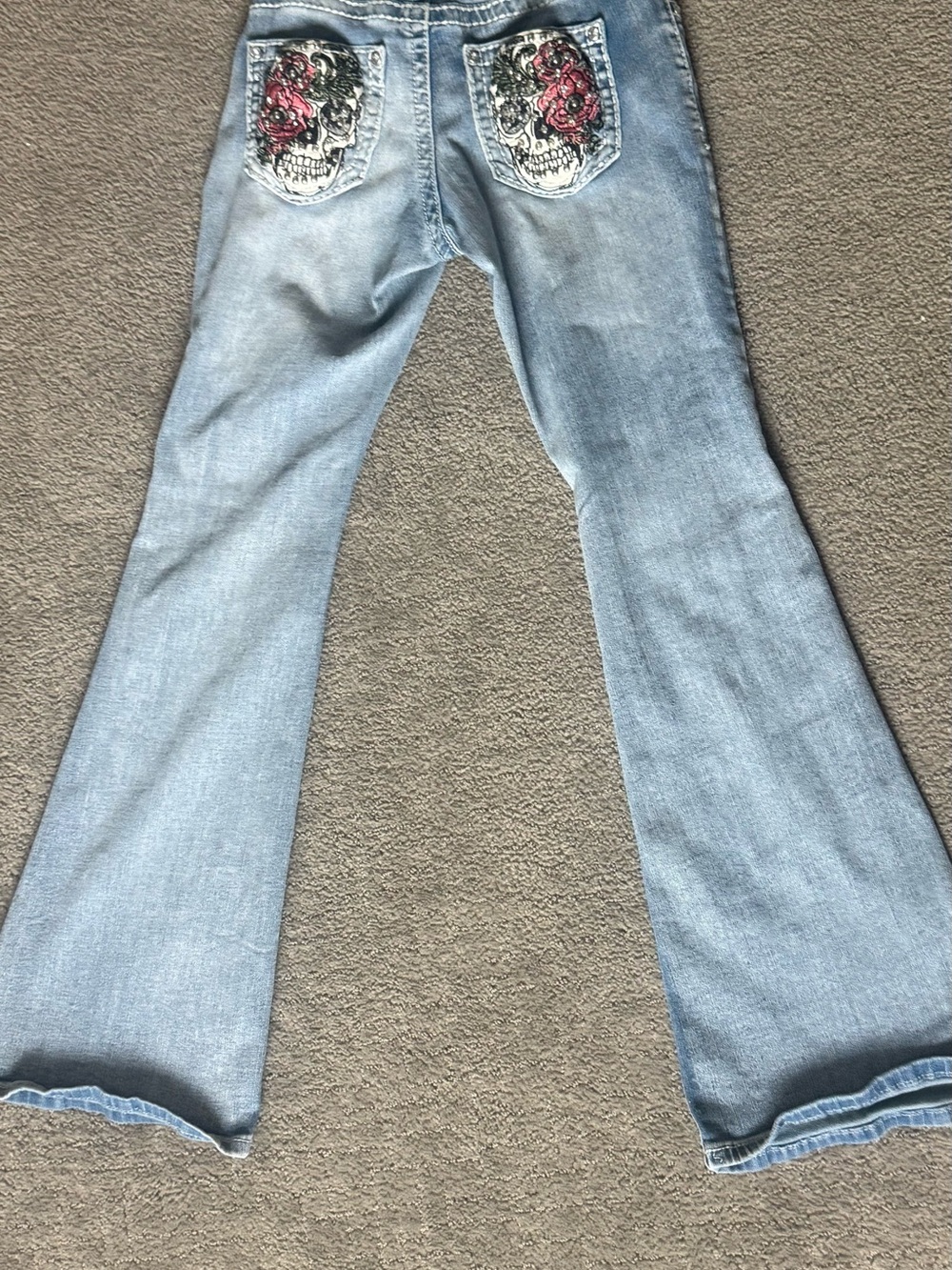 SKY ‼️Premium collection‼️ skull girl jeans